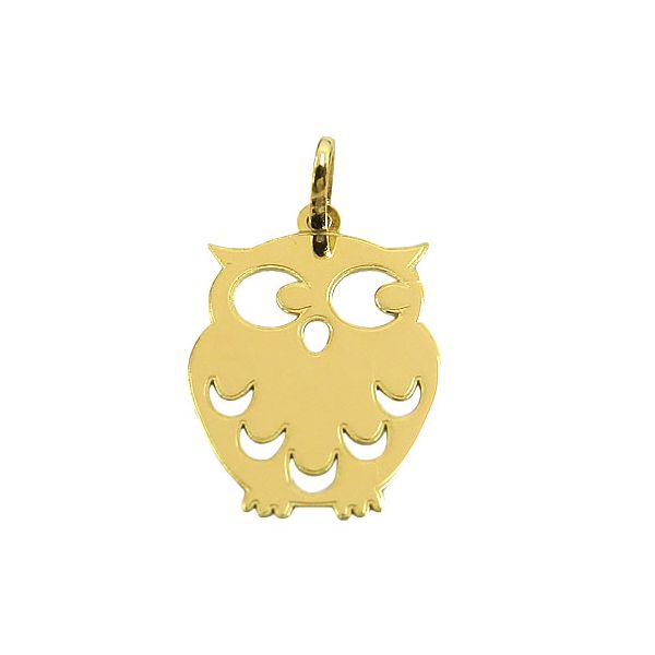 Pingente de Coruja em Ouro 18K
