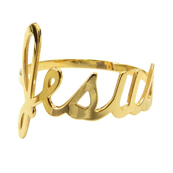 Anel Manuscrito em Ouro 18K