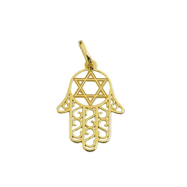 Pingente Mão de Deus de Ouro 18k 750