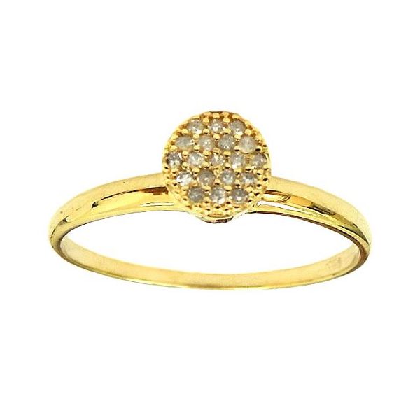 Anel Chuveiro em Ouro 18K com 19 Brilhantes e 1.7g 