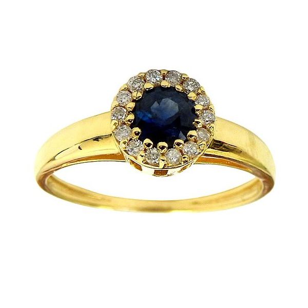 Lindos Anéis em Ouro 18k 0750 com 14 Diamantes e 1 Safira Azul
