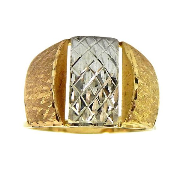 Anel Feminino em Ouro Branco, Amarelo e Rose 18K