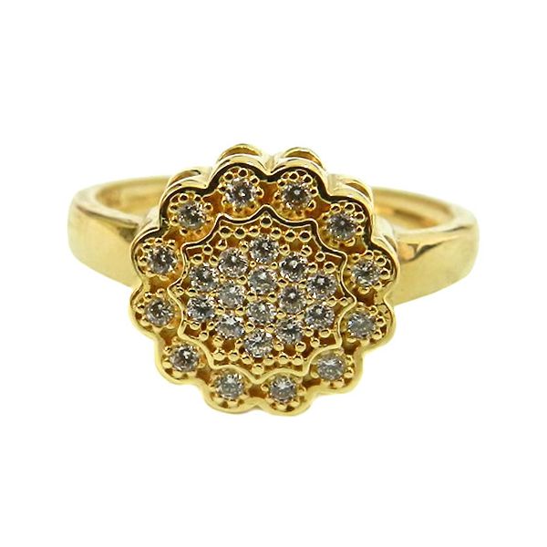 Lindos Anéis Femininos de Ouro Amarelo 18K cravejados com Zircônias