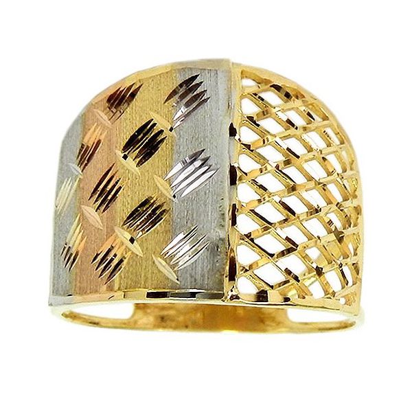 Lindo Anel de Ouro 18K Feminino