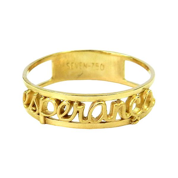 Anel Esperança em Ouro 18K 750