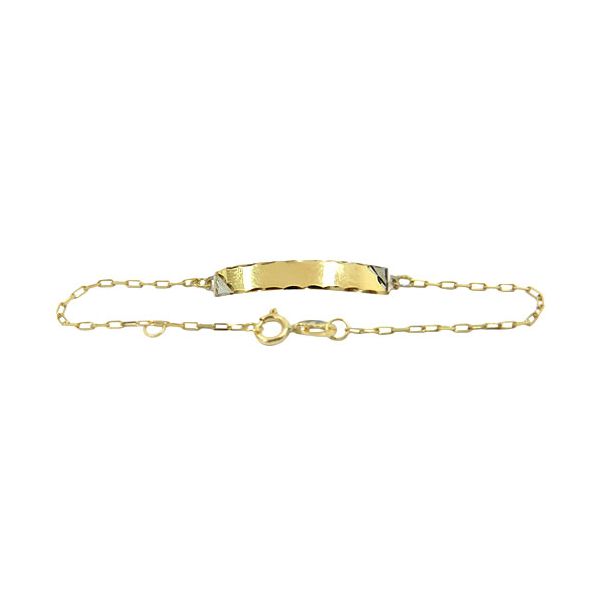 Pulseirinha Baby com Plaquinha Ouro 18K