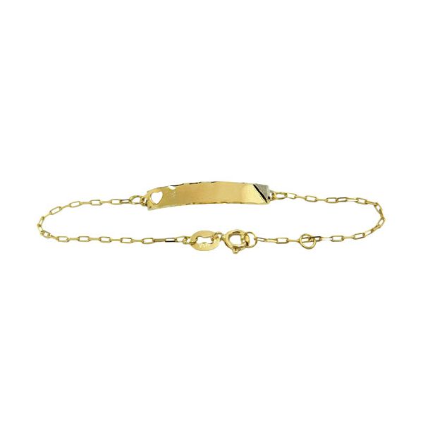 Pulseirinha Cartier Infantil com Plaquinha Ouro 18K 750