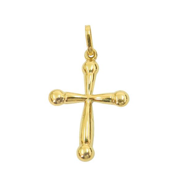 Pingente de Cruz em Ouro Amarelo 18K