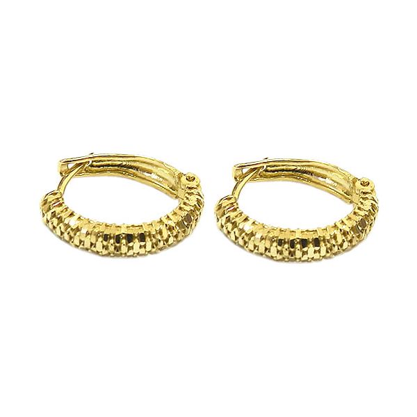 Brinco Diamantado em Ouro 18K Modelo Click
