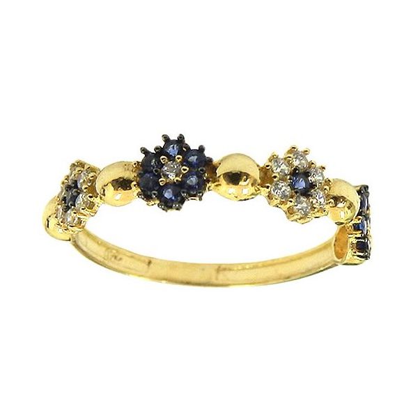 Anel de Flor em Ouro 18K cravejado com Zirconias 
