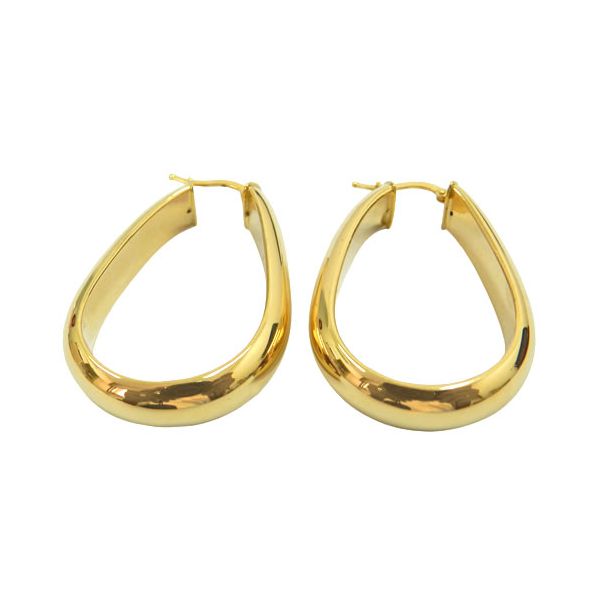 Argola Feminina Grande em Ouro 18K 0,750 
