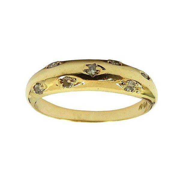 Lindo Anel Feminino de Ouro 18K com Brilhantes Polido