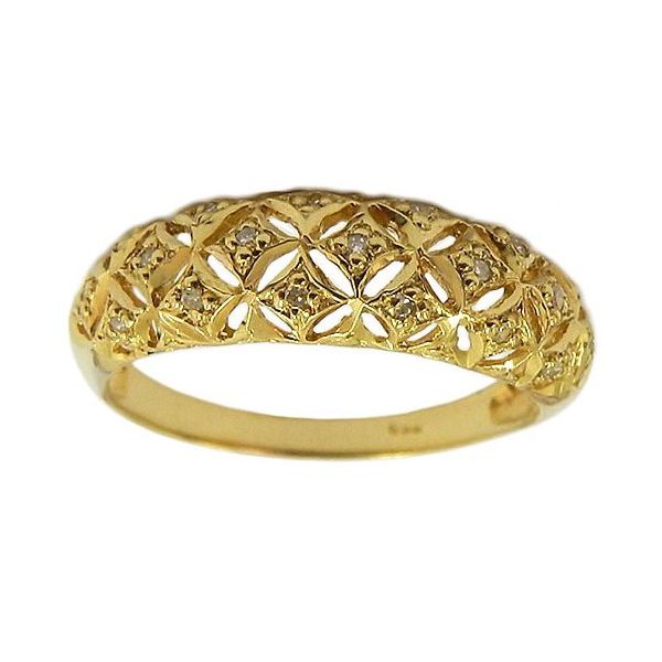 Anel Feminino de Ouro 18K com Brilhantes