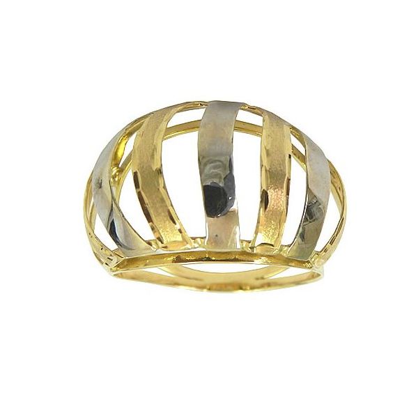 Anel Fabricado em Ouro 18K (0,750) Ondulado