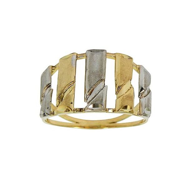 Anel Feminino de Ouro 18K Chapa Vazado com 3.4g 