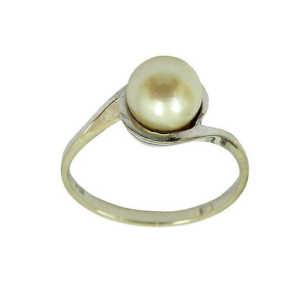 Anel de Ouro Feminino com Pérola