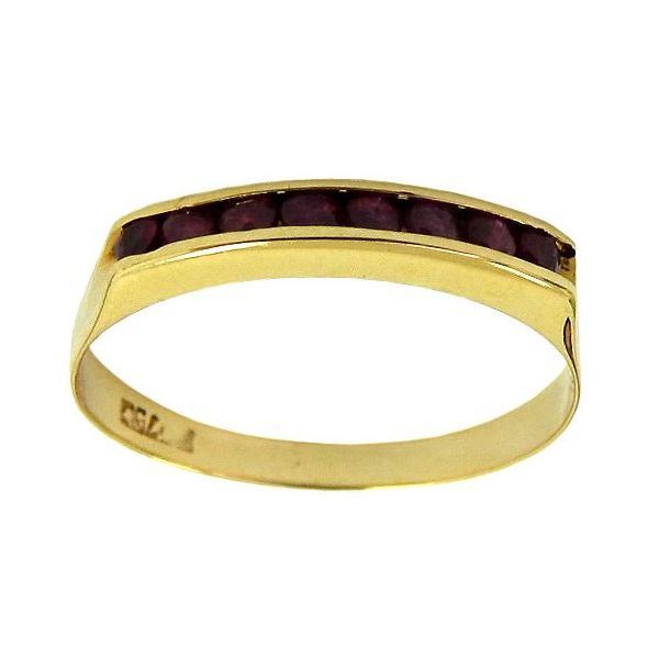Anel de Ouro 18K com Rubis 1.6g e 2.8mm