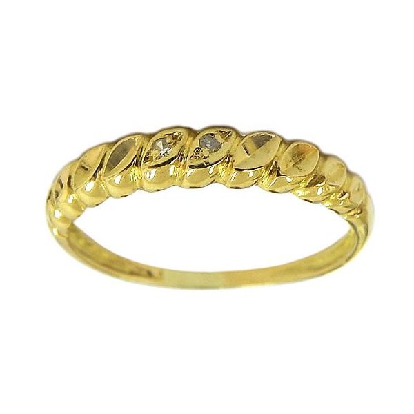 Anel Feminino de Ouro 18K 0,750 com Brilhantes 