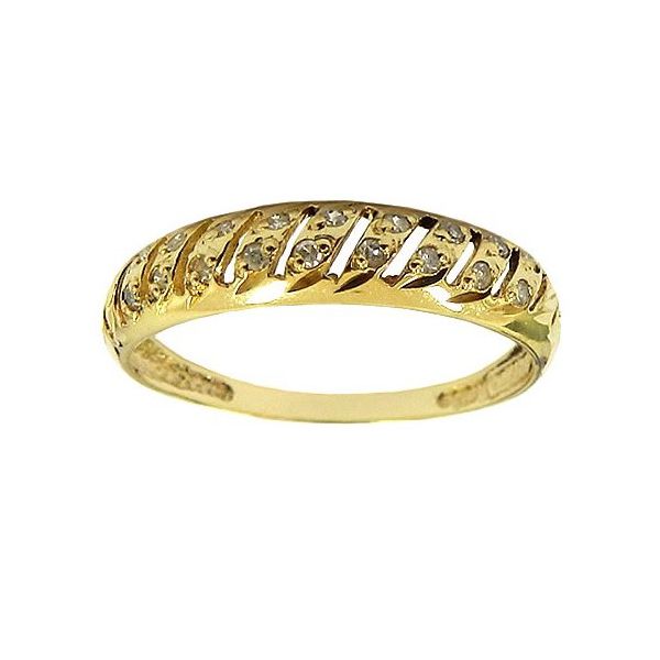 Anel de Ouro Feminino com Brilhantes Aparador