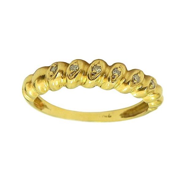Anel Aparador em Ouro 18K com 6 Brilhantes 