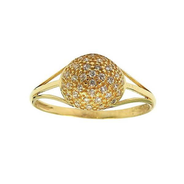 Anel em Ouro 18K cravejado de Zirconias