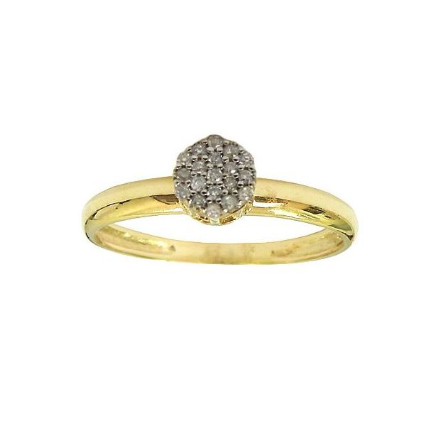 Anel em Ouro 18K com Brilhantes Chuveirinho