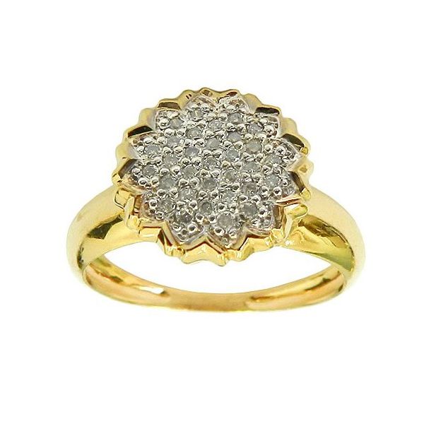 Anel Chuveiro em Ouro 18K com Brilhantes 3.8g e 12.0mm