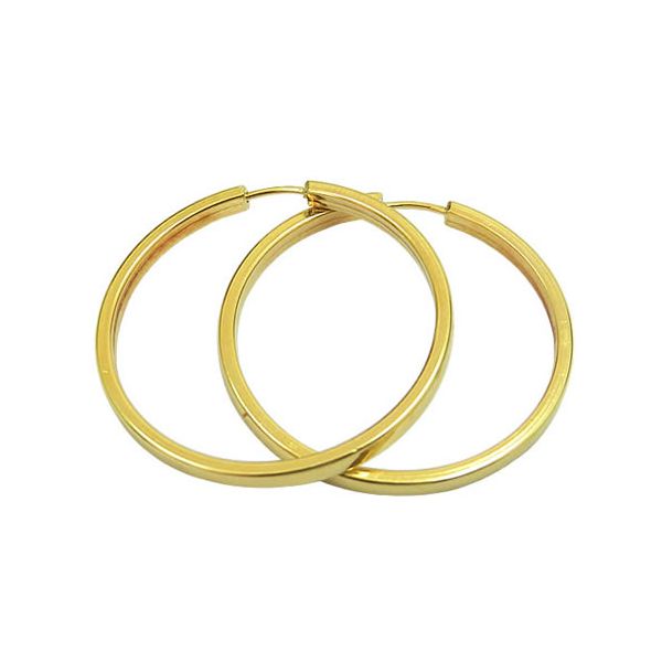 Argola Africana em Ouro 18K Polida