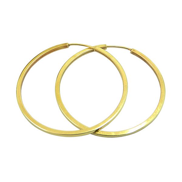 Brinco de Argola Modelo Africano de Ouro 18K
