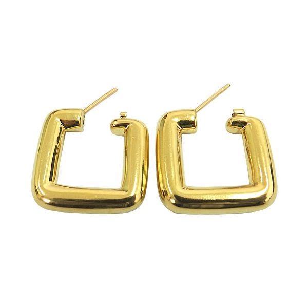Argola de Ouro 18K 0750 Quadrada