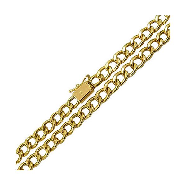 Corrente em ouro 18k Masculina Elos Ocos 13.2g