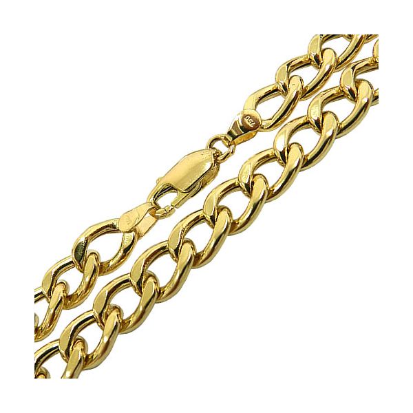 Corrente Groumet Masculina em Ouro 18K Oca
