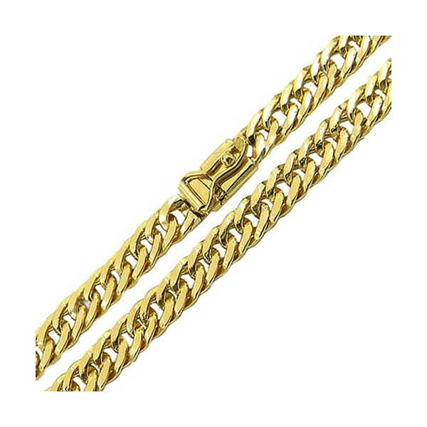 Cordão Masculino Groumet Duplo em Ouro 18K Maciço