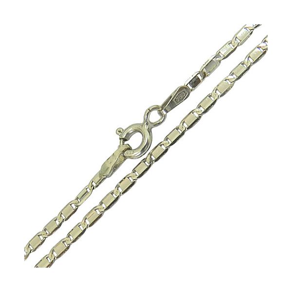 Corrente Piastrine Feminina de Ouro Branco 18K 45cm