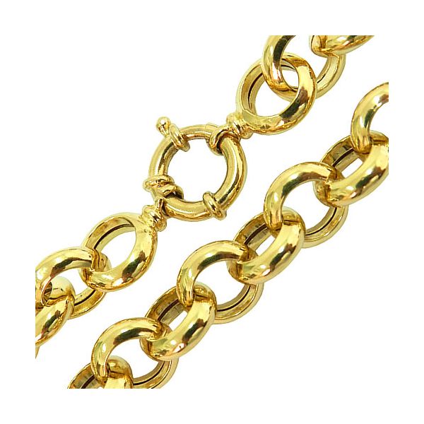 Corrente Grossa de Ouro 18K Elo Português 42.5g