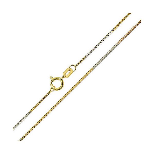 Corrente de Ouro Veneziana Feminina Três Tons 40cm