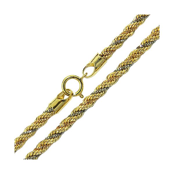 Corrente Feminina de Ouro três tons 40 e 45cm 2.7mm