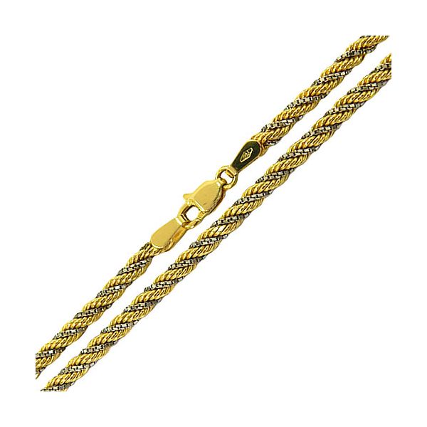 Corrente Feminina em Ouro 18k dois tons 42cm 2.6mm