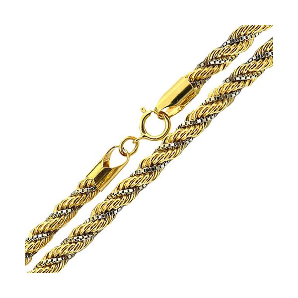 Cordão Trancilin Masculino de Ouro 18K 60cm
