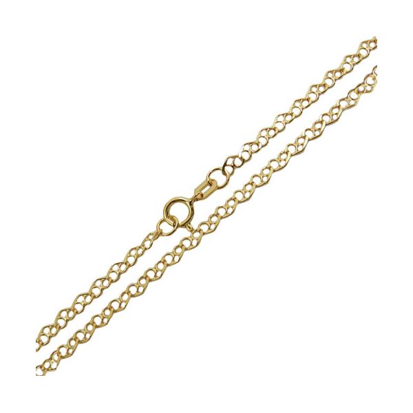 Corrente Elo Coração em Ouro 18K Feminina
