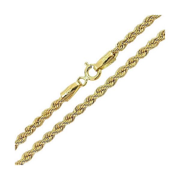 Corrente de ouro masculina corda trancilin