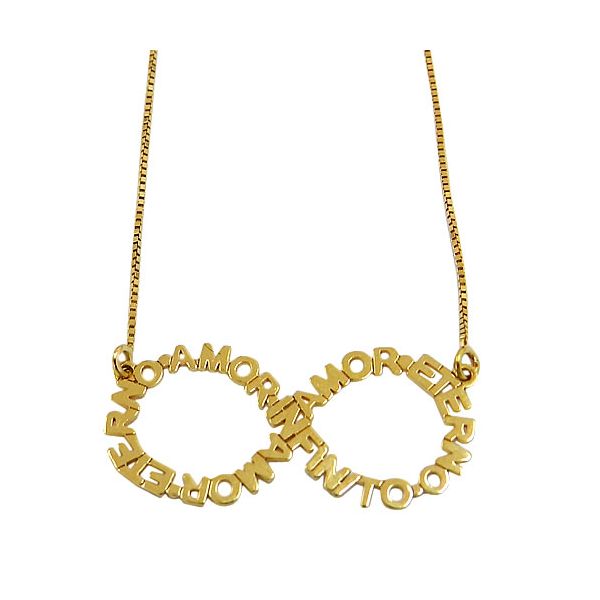 Gargantilha Infinito Amor Eterno Ouro 18k 750