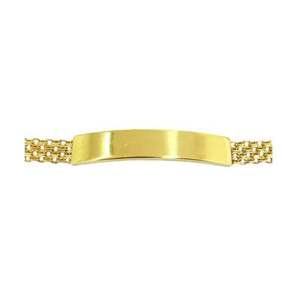 Pulseira de Chapa para Adulto em Ouro 18K Design Italiano