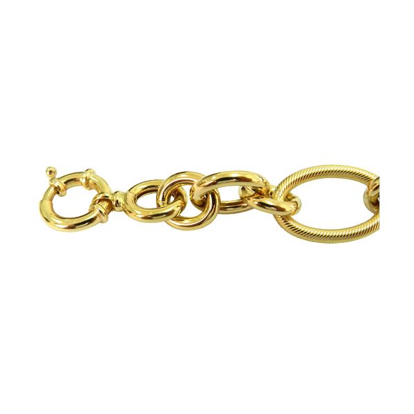 Linda Pulseira Feminina em Ouro 18K Elos Ôcos