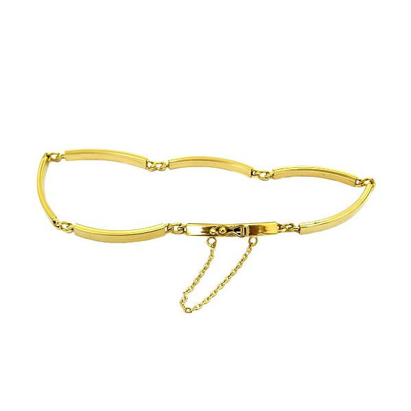 Pulseira em Ouro 18K com pega ladrão 6.8g 3.2mm