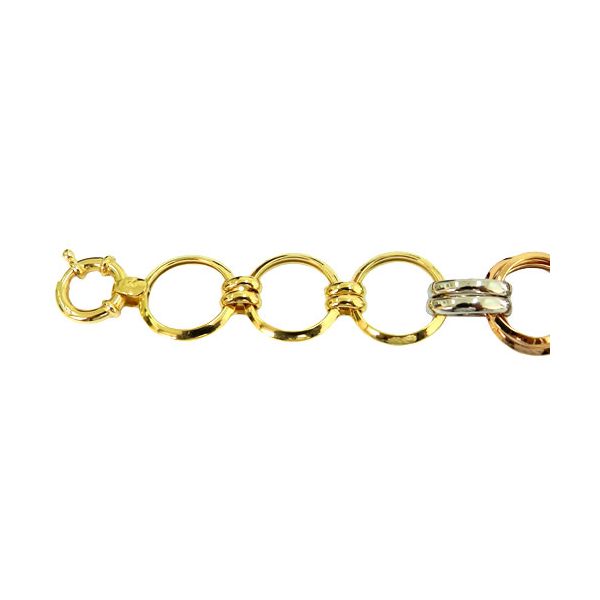 Pulseira Três Tons de Ouro 18K Feminina