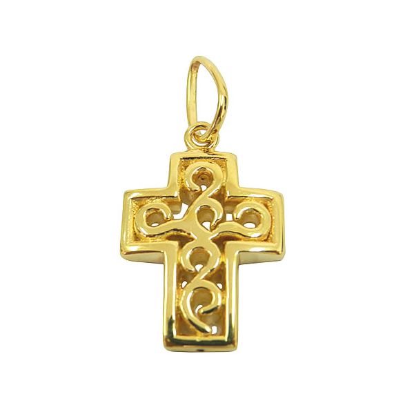 Pingente Cruz Vazada em Ouro 18K
