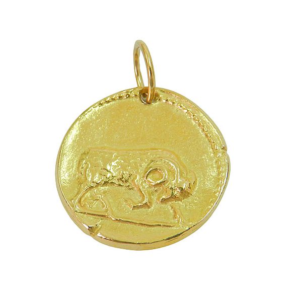 Medalha pingente Signo de Áries em Ouro 18K