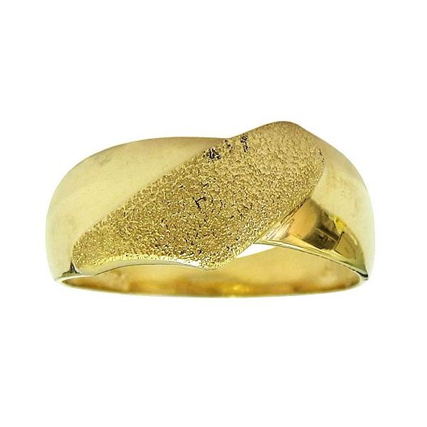 Anel de Ouro 18k Feminino Fosco e Polido 4.4g