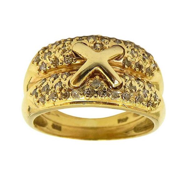 Anel com Brilhantes em Ouro 18k 750